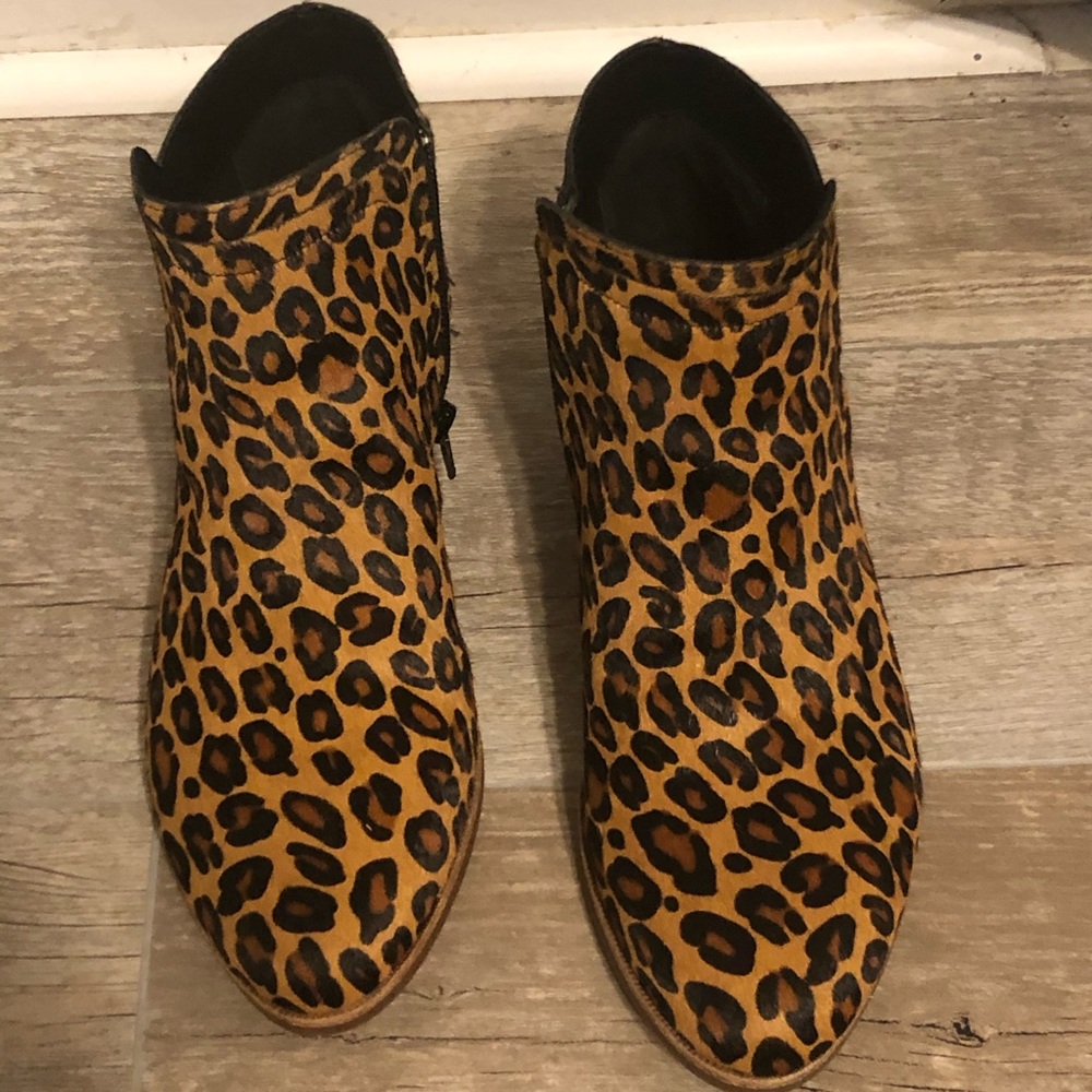 Leopard ankle boots